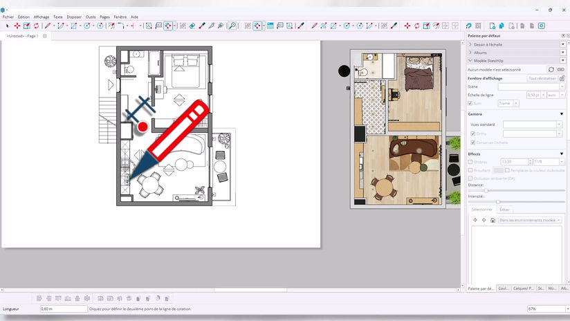 19. Afficher le plan en 2D